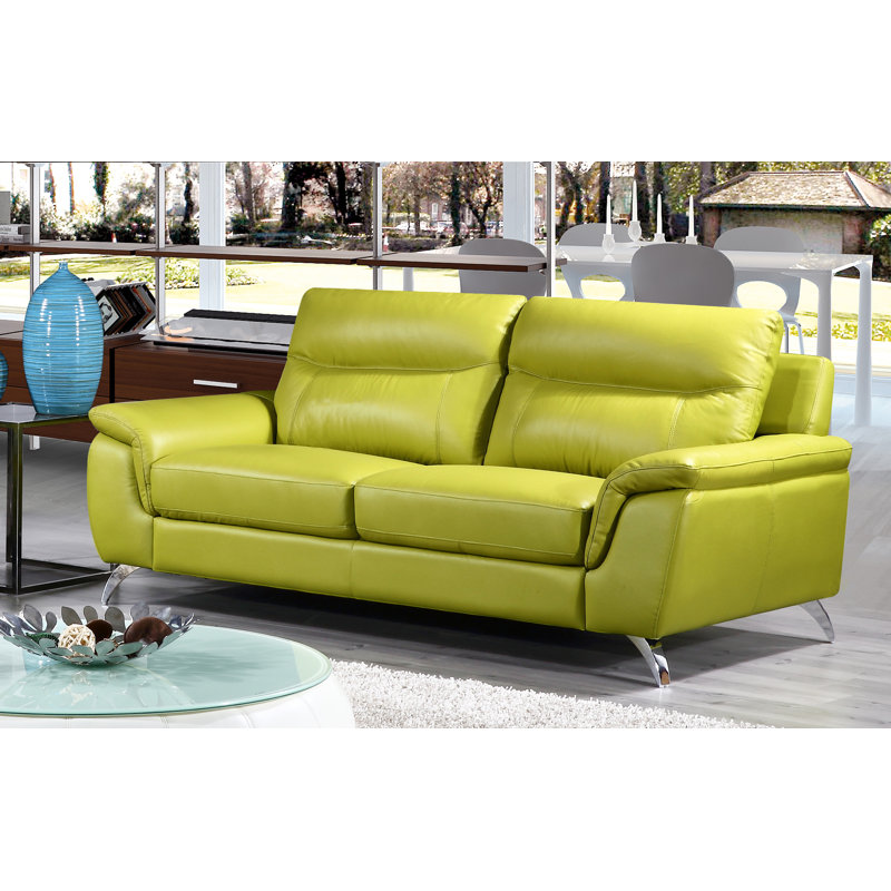 Orren Ellis Lorrain 2 Piece Leather Living Room Set & Reviews Wayfair